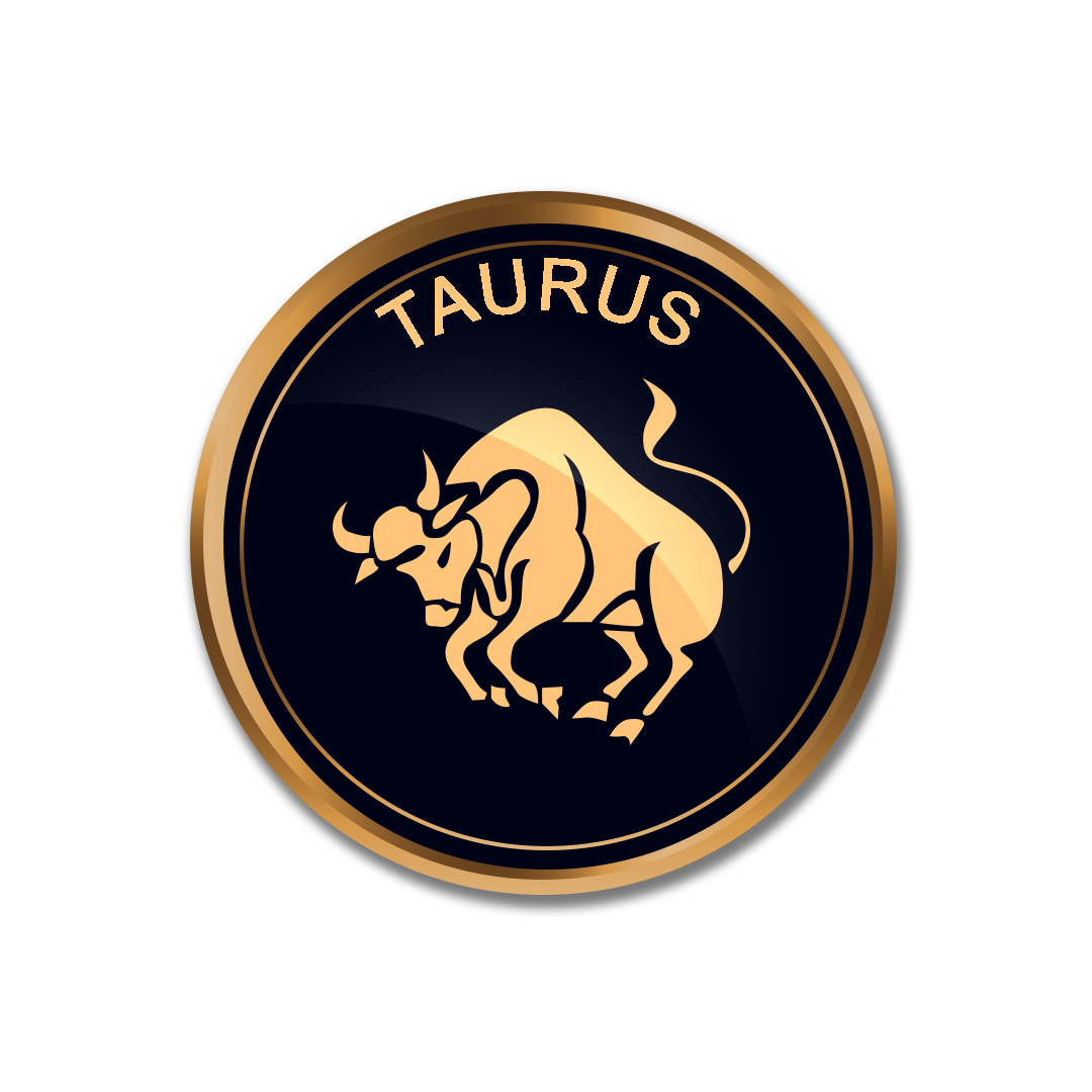 Golden Taurus png, Taurus logo PNG, Taurus sign PNG transparent images, zodiac Taurus png full hd images download